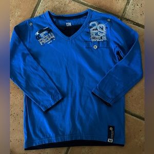 Royal blue long sleeve shirt, 4-5T